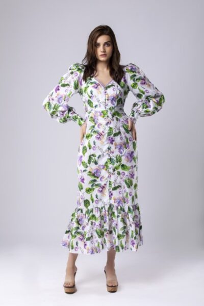 Accessorizing Long Linen Dress  Taangerine Tiger