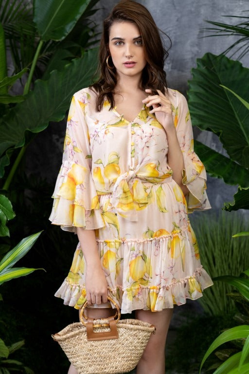 tan sweater dress English Factory