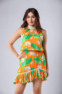 Hani High Collar Dress