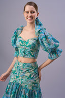 Flower Print Crop Top