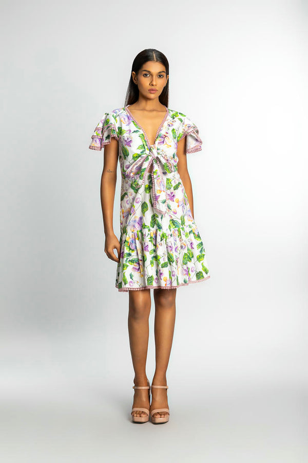 Zinna Tie-Up Dress
